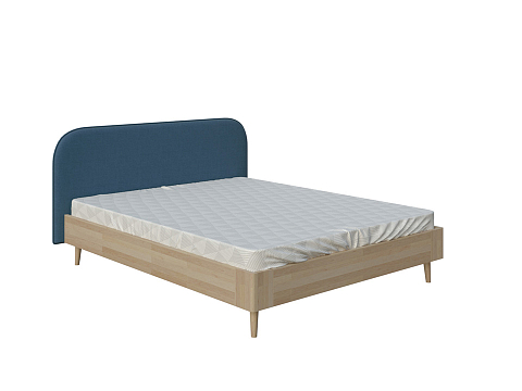 Кровать премиум Lagom Plane Wood - Оригинальная кровать без встроенного основания из массива сосны с мягкими элементами.